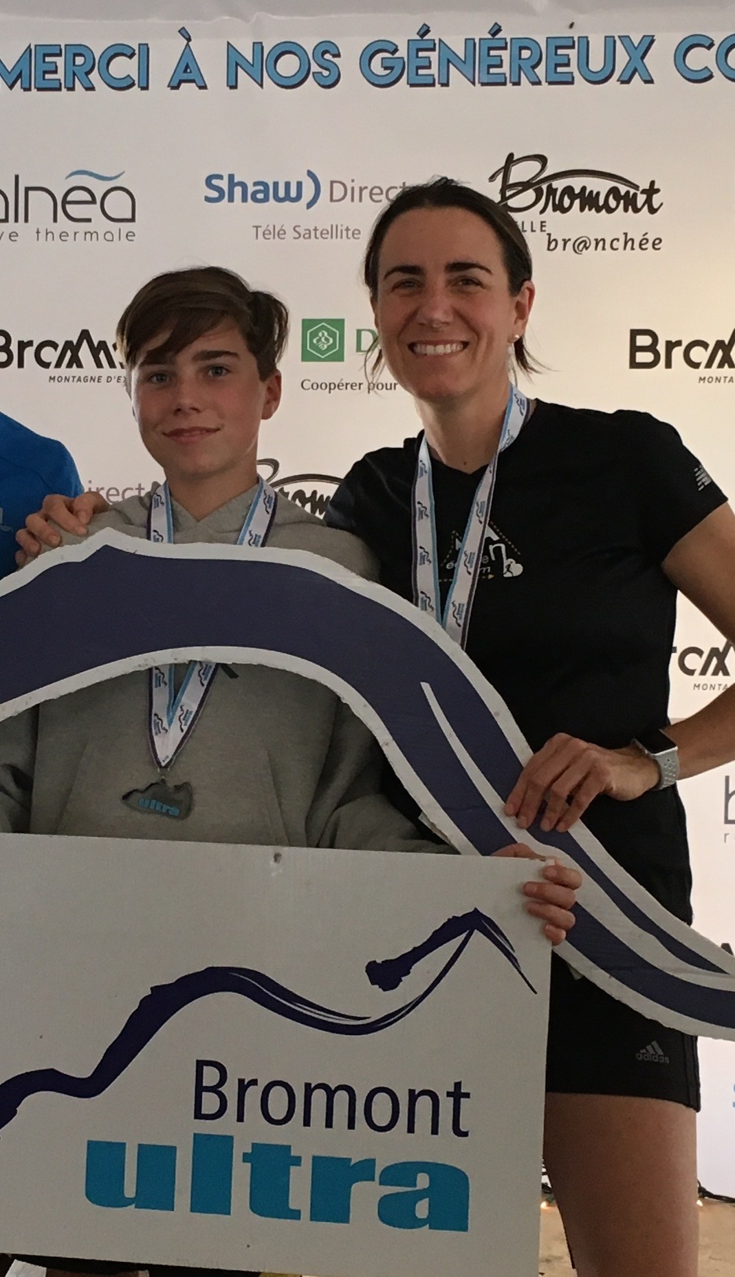 Michèle et son fils Étienne, en 2020.