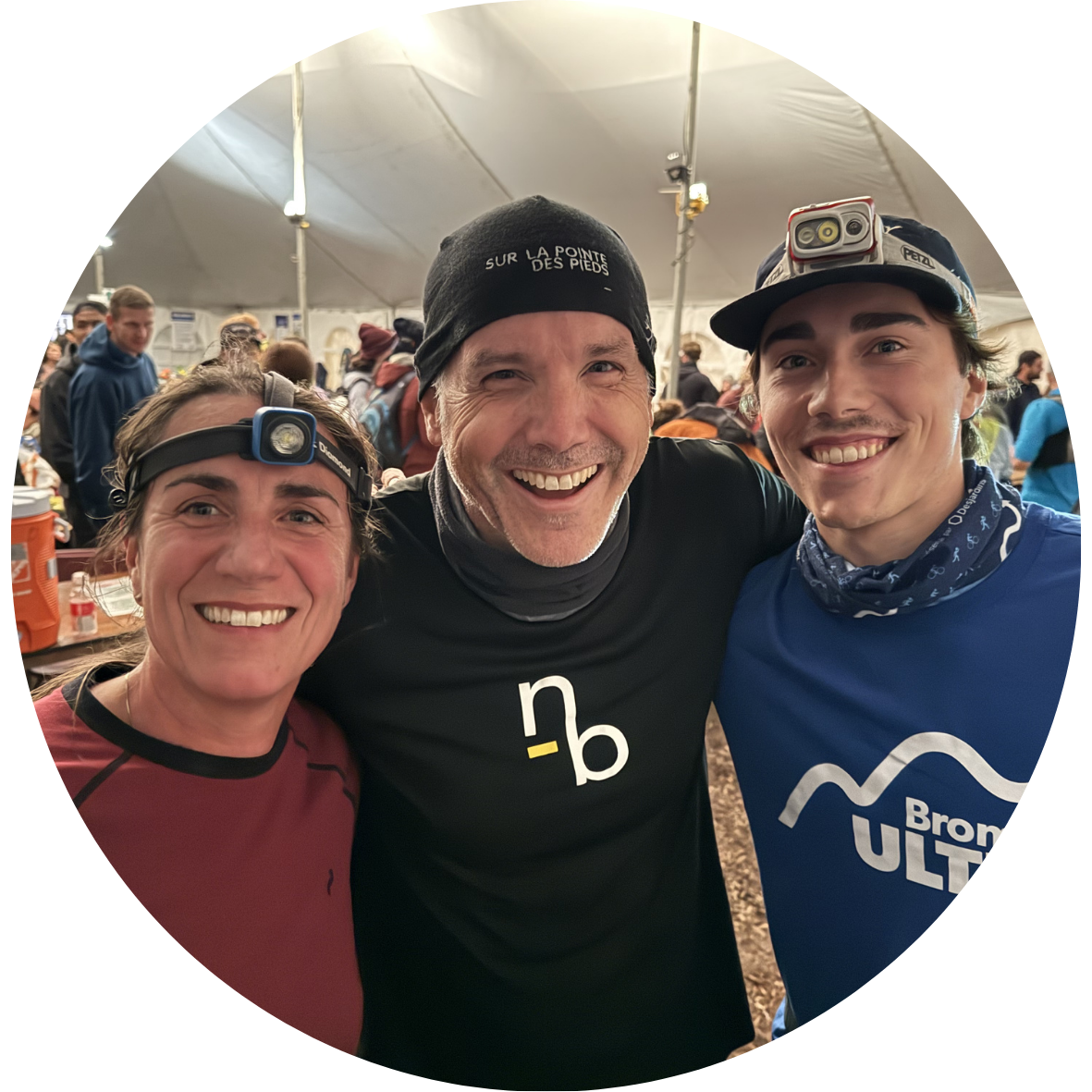 Michèle Laframboise et son fils Étienne lors du Bromont Ultra pour La Traversée.